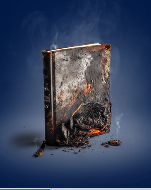 ein verbranntes Kochbuch